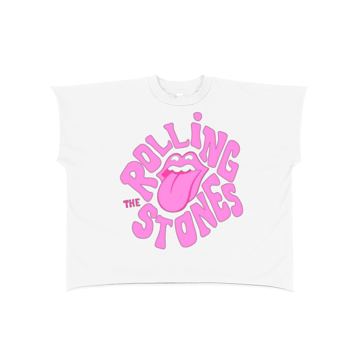 Raw Edge Boxy Non-Shrink T-Shirt