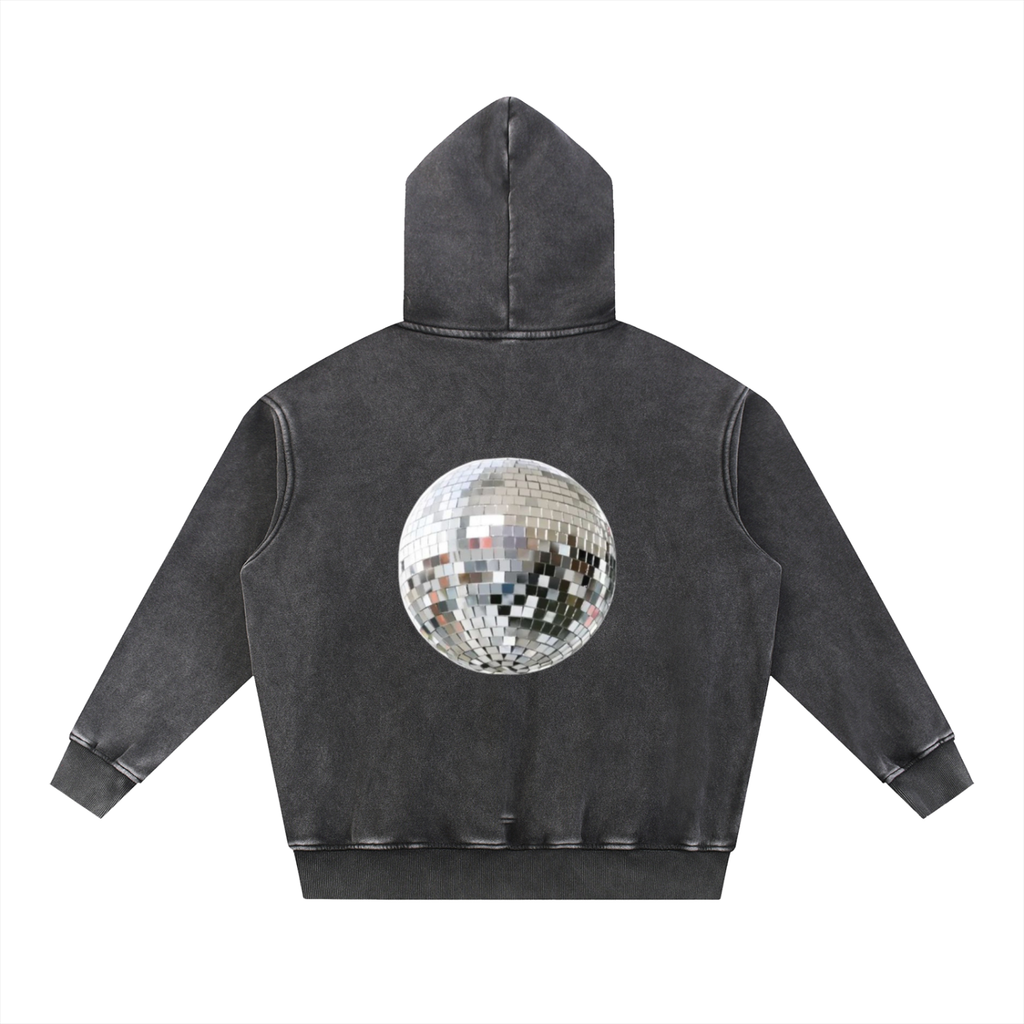 Snow Wash Fleece Oversize Hoodie